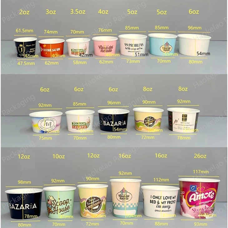 100ml Ice Cream Paper Tubs with Lids For Takeaway 100ml Ice Cream Paper Tubs with Lids For Takeaway