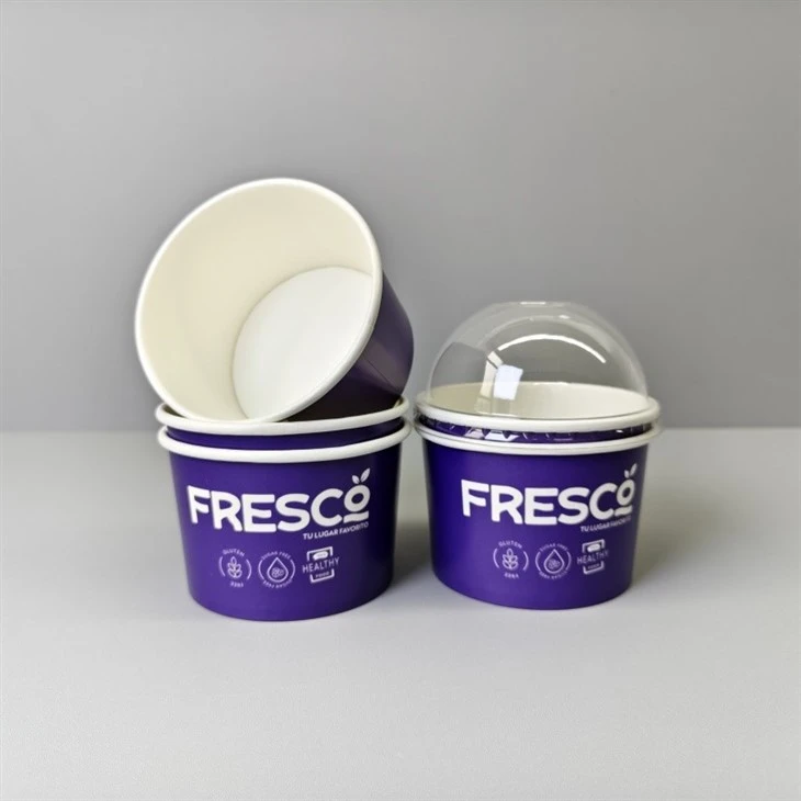 8oz Custom Printed Paper Ice Cream Cups With Plastic Dome Lids For Frozen Yogurt Gelato & Sundaes best